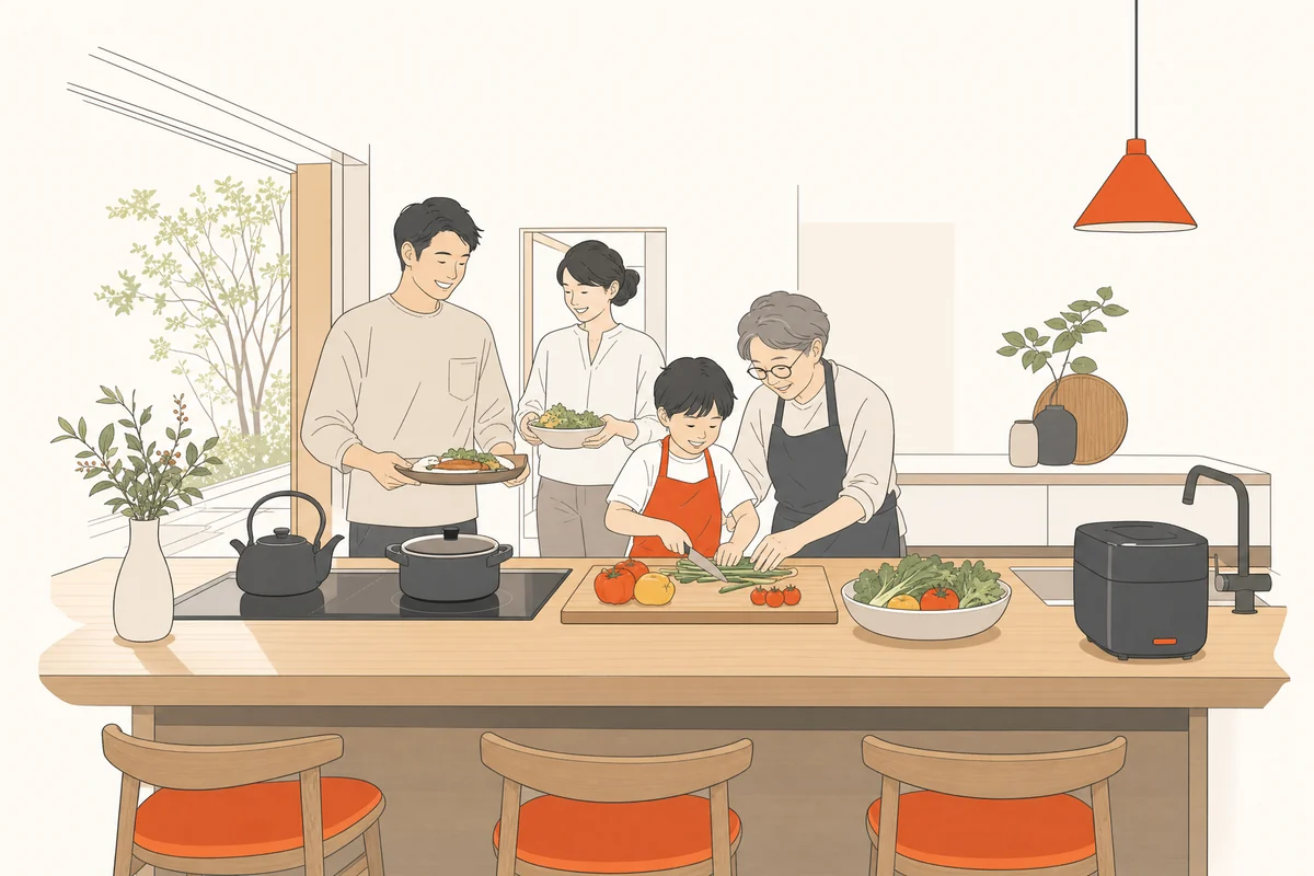一起料理（示意插圖）